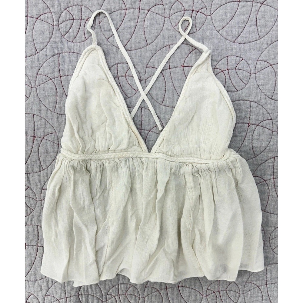 Abercrombie & Fitch Triangle Bra Summer Top White /‎ Size Medium